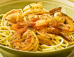 Shrimp Scampi over Pasta